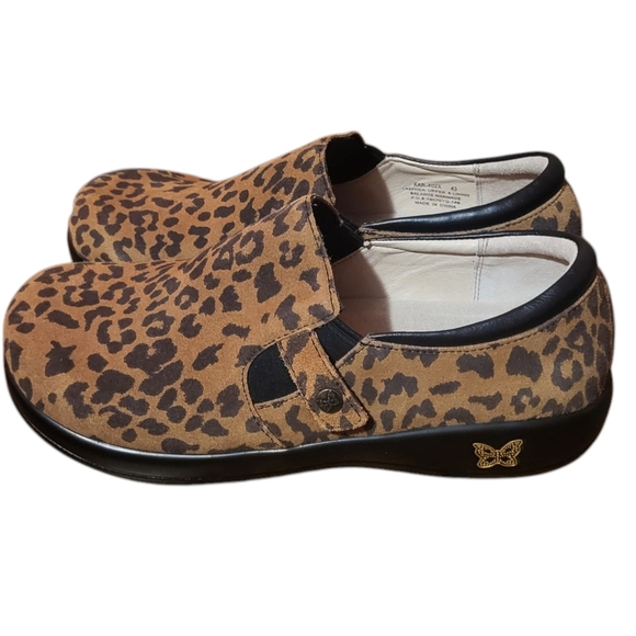 Alegria Kara Leopard Nurses Work Slip On Clog Shoes Size 43 ( US 12.5-13) - Picture 1 of 9